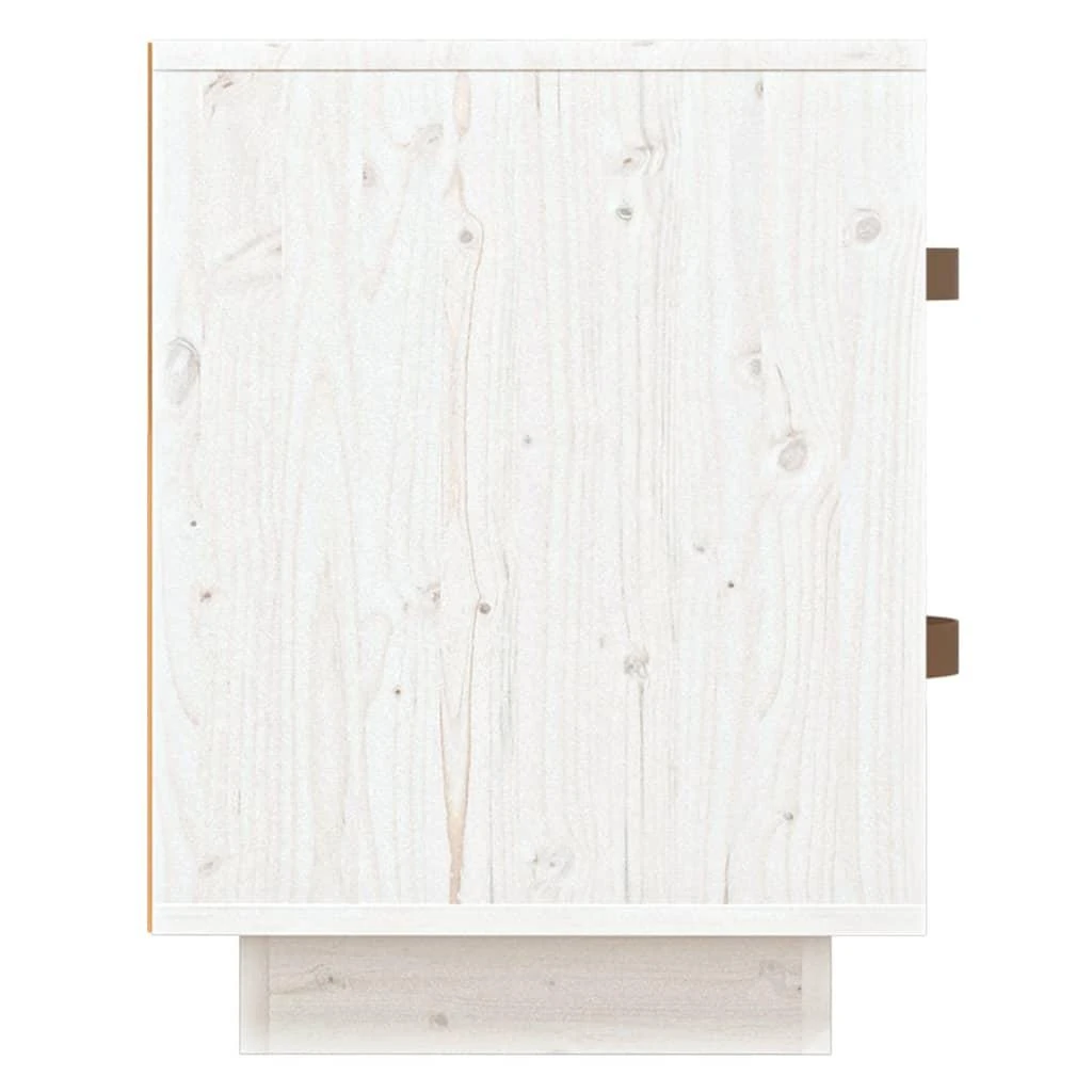 Naktinės spintelės, 2vnt., baltos, 40x34x45cm, pušies masyvas