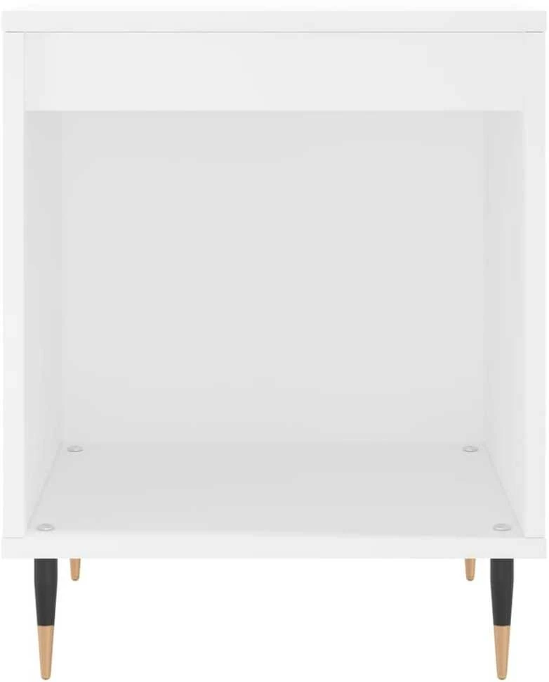 Naktinės spintelės, 2vnt., baltos, 40x35x50cm, apdirbta mediena
