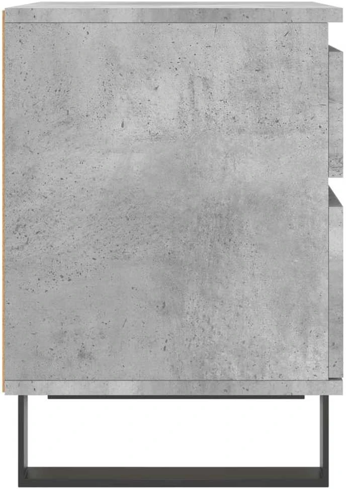 Naktinės spintelės, 2vnt., betono pilkos, 40x35x50cm, mediena