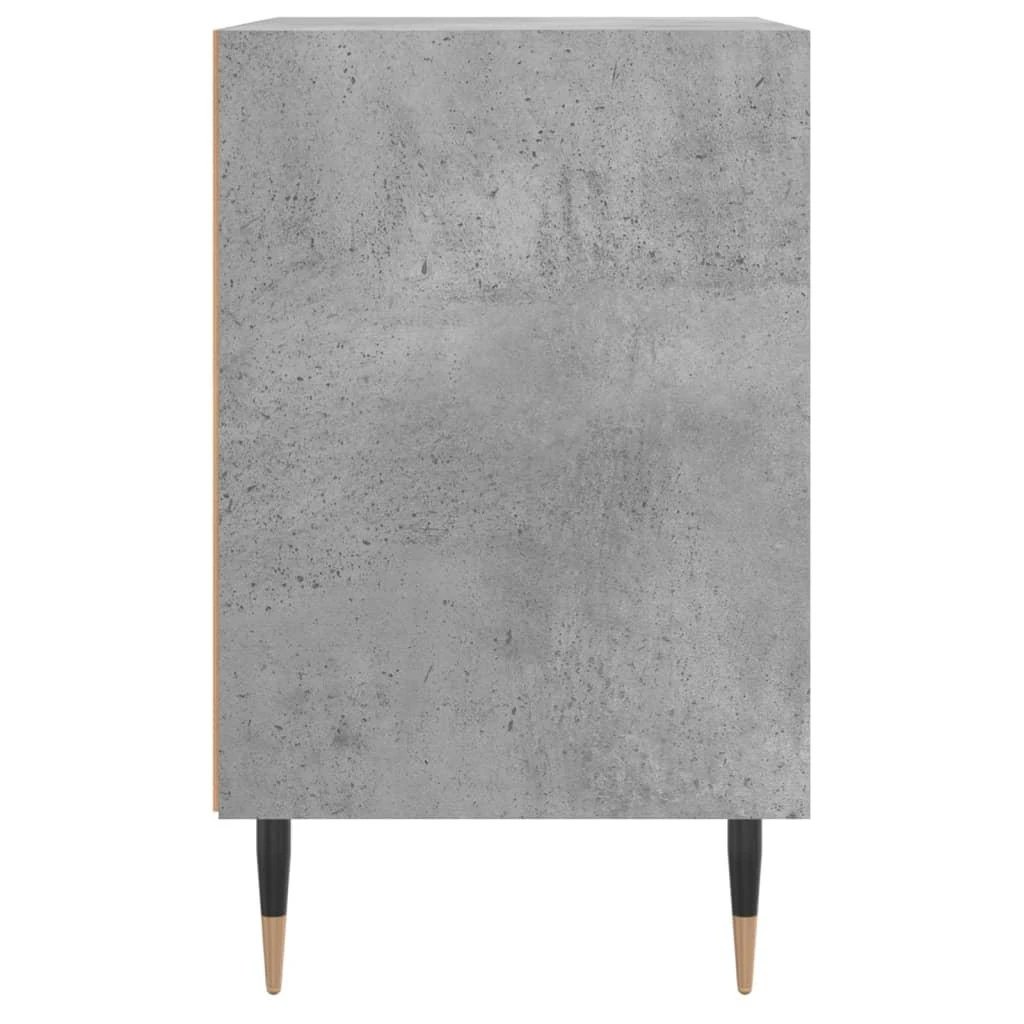 Naktinės spintelės, 2vnt., betono pilkos, 40x30x50cm, mediena