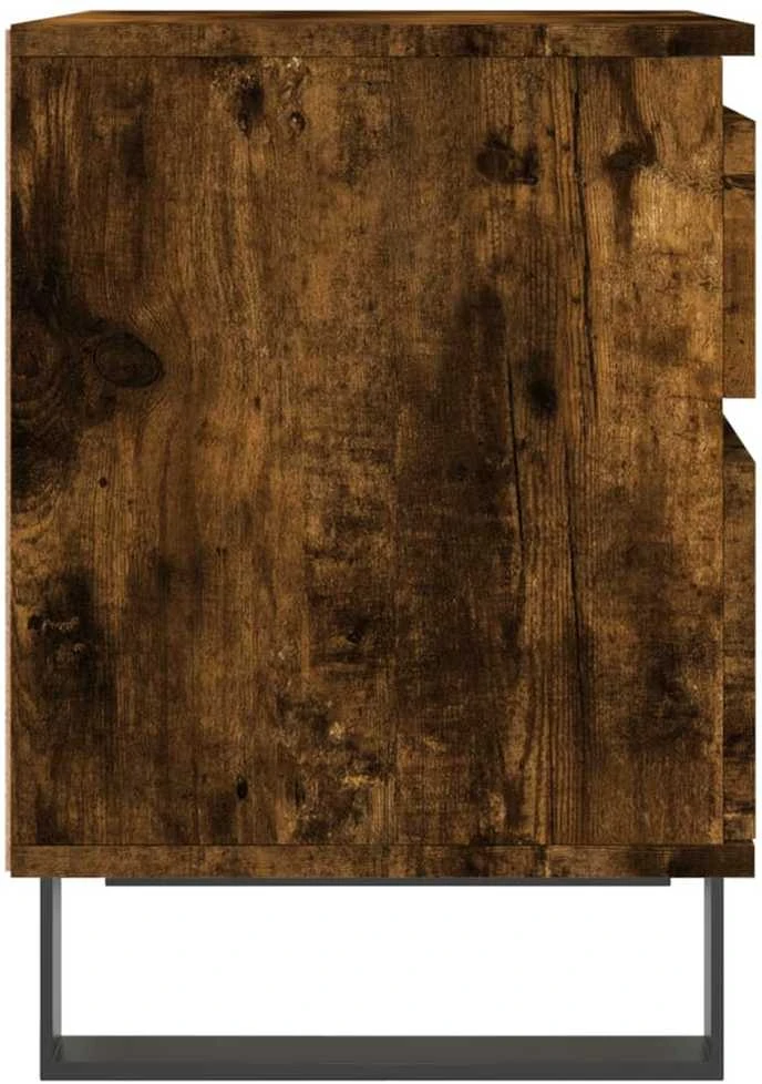 Naktinės spintelės, 2vnt., dūminio ąžuolo, 40x35x50cm, mediena