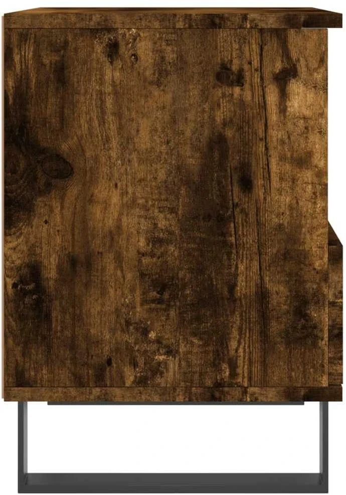 Naktinės spintelės, 2vnt., dūminio ąžuolo, 40x35x50cm, mediena