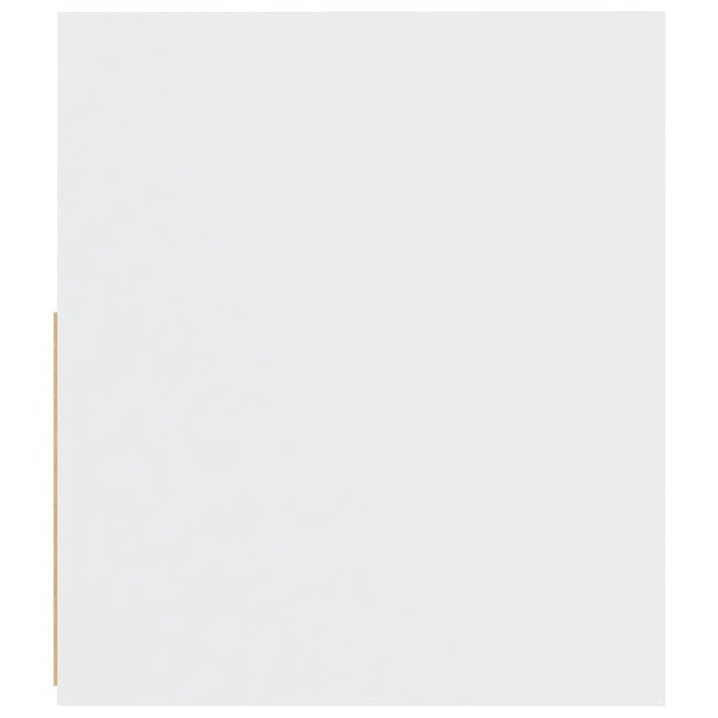 Naktinės spintelės su LED, 2vnt., baltos spalvos, 60x35x40cm