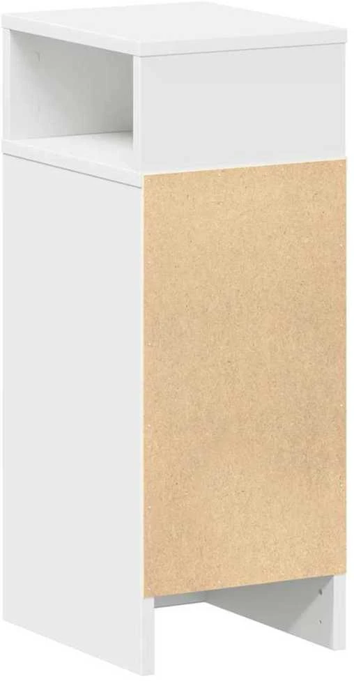 Naktinės spintelės su stalčiais, 2vnt., baltos, 25x31x66cm