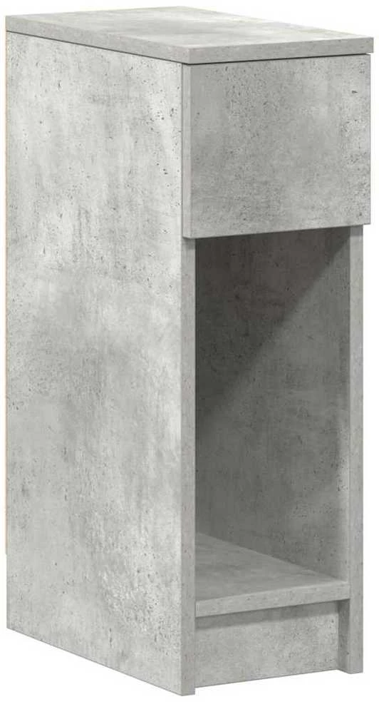 Naktinės spintelės su stalčiumi, 2vnt., pilka, 20x36x60cm