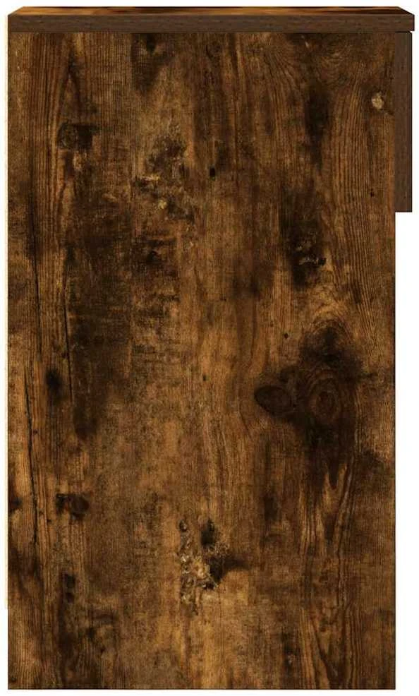Naktinės spintelės su stalčiumi, 2vnt., dūminio, 20x36x60cm