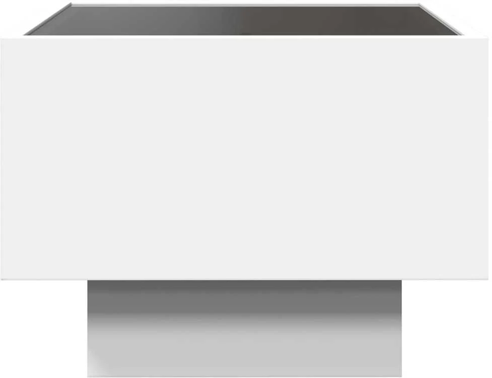 Naktinis staliukas su Infinity LED, baltas, 40x40x30cm