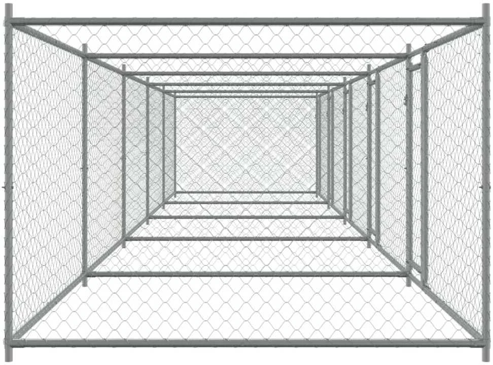 Narvas šunims su durimis, pilkas, 10x2x1,5m, plienas
