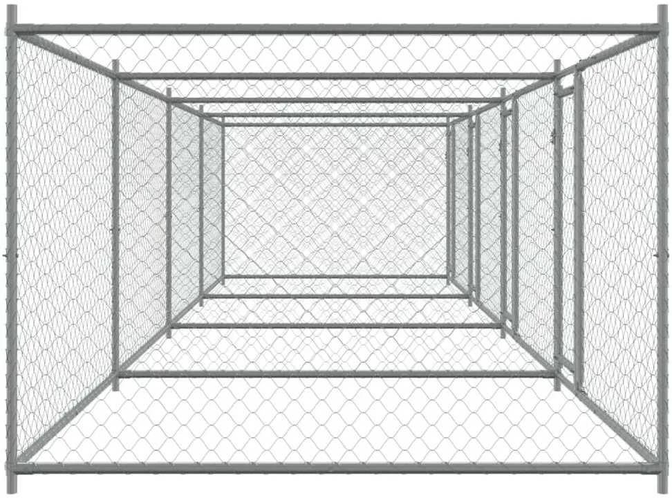 Narvas šunims su durimis, pilkas, 8x2x1,5m, plienas