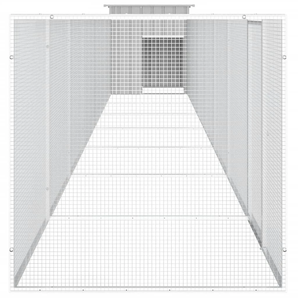 Narvas viščiukams, pilkas, 700x91x100cm, galvanizuotas plienas