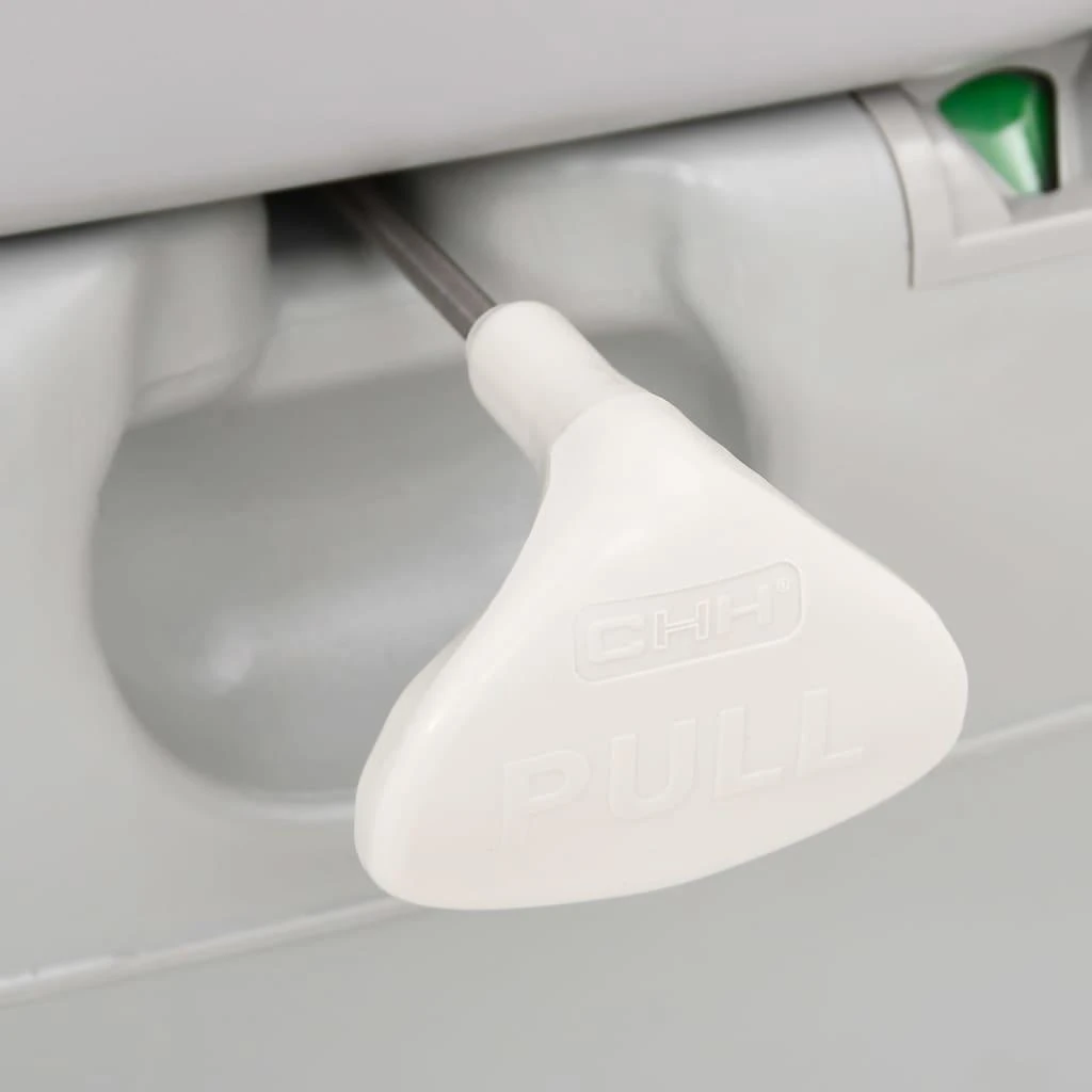 Nešiojamas stovyklavimo tualetas, pilkas/baltas, 22+12l, HDPE