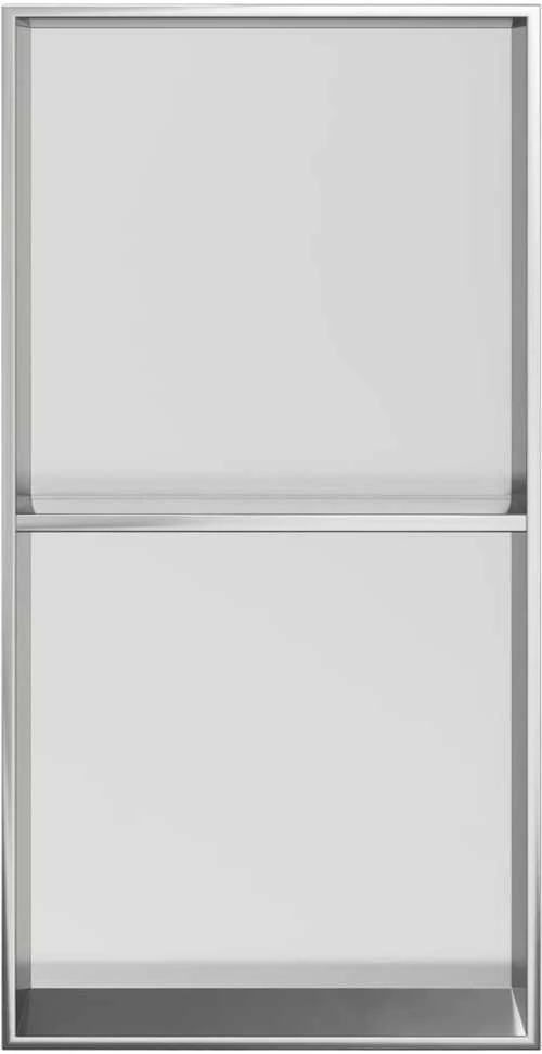 Nišinė dušo lentyna, sidabrinė, 32x62x9cm, nerūdijantis plienas