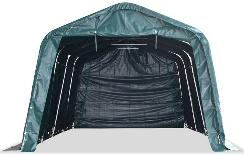 Nuimama palapinė gyvuliams, žalia, 3,3x6,4m, PVC, 550g/m²