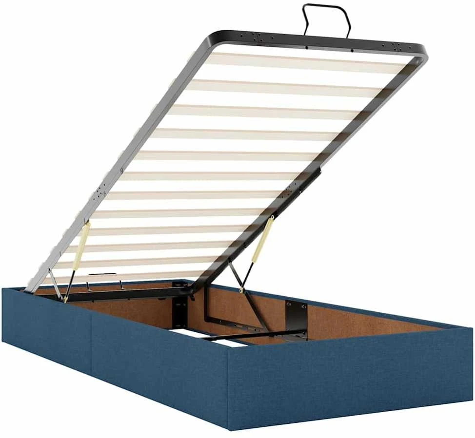 Osmanų lova su čiužiniu ir LED lemputėmis Mėlynas 100x200 cm