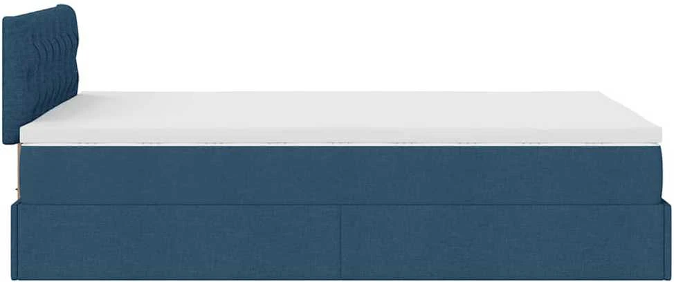 Osmanų lova su čiužiniu ir LED lemputėmis Mėlynas 120x200 cm