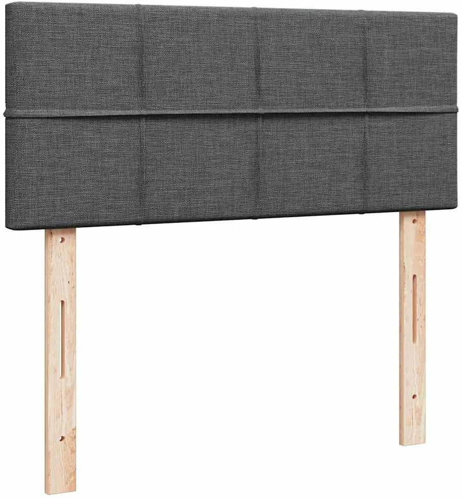 Osmanų lova su čiužiniu ir LED, pilkas, 120x200cm, audinys