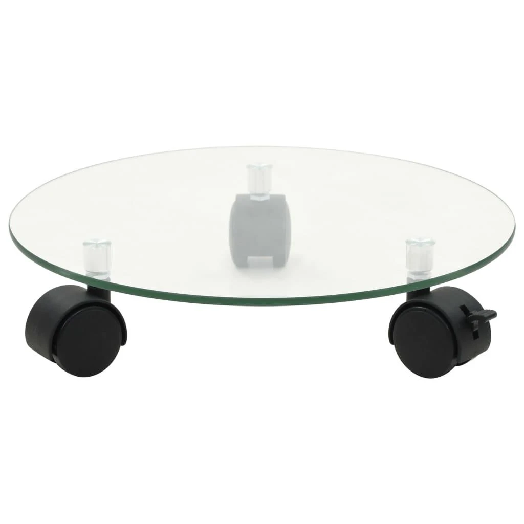 Padėklas su ratukais augalams, 2 vnt., 28cm, grūd. stikl., apv.