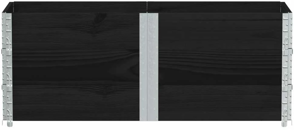 Padėklų apvadai, 3vnt., juodi, 150x50cm, pušies masyvas