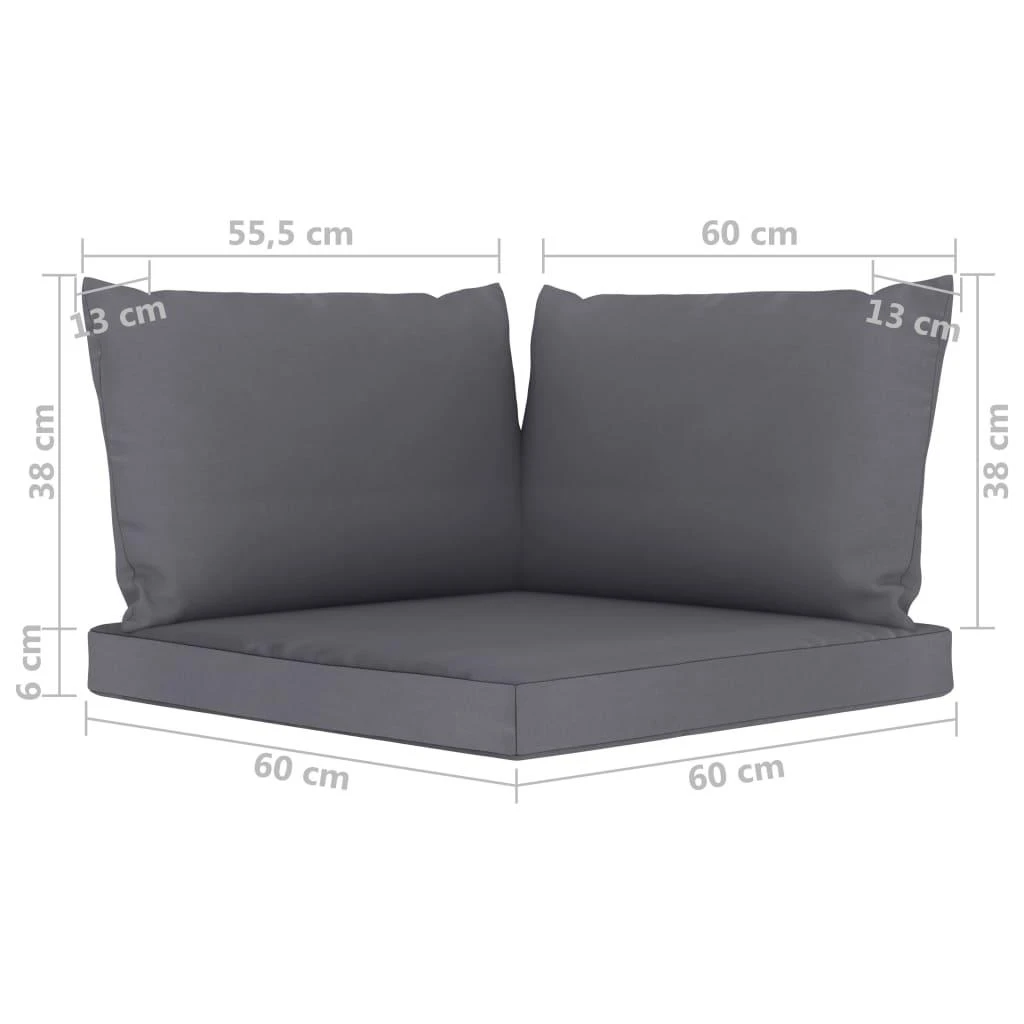 Palečių pagalvėlės, 3vnt., antracito spalvos, oksfordo audinys