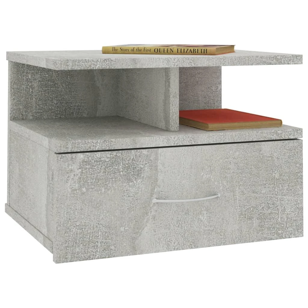 Naktiniai staliukai, 2vnt., betono, 40x31x27cm, mediena