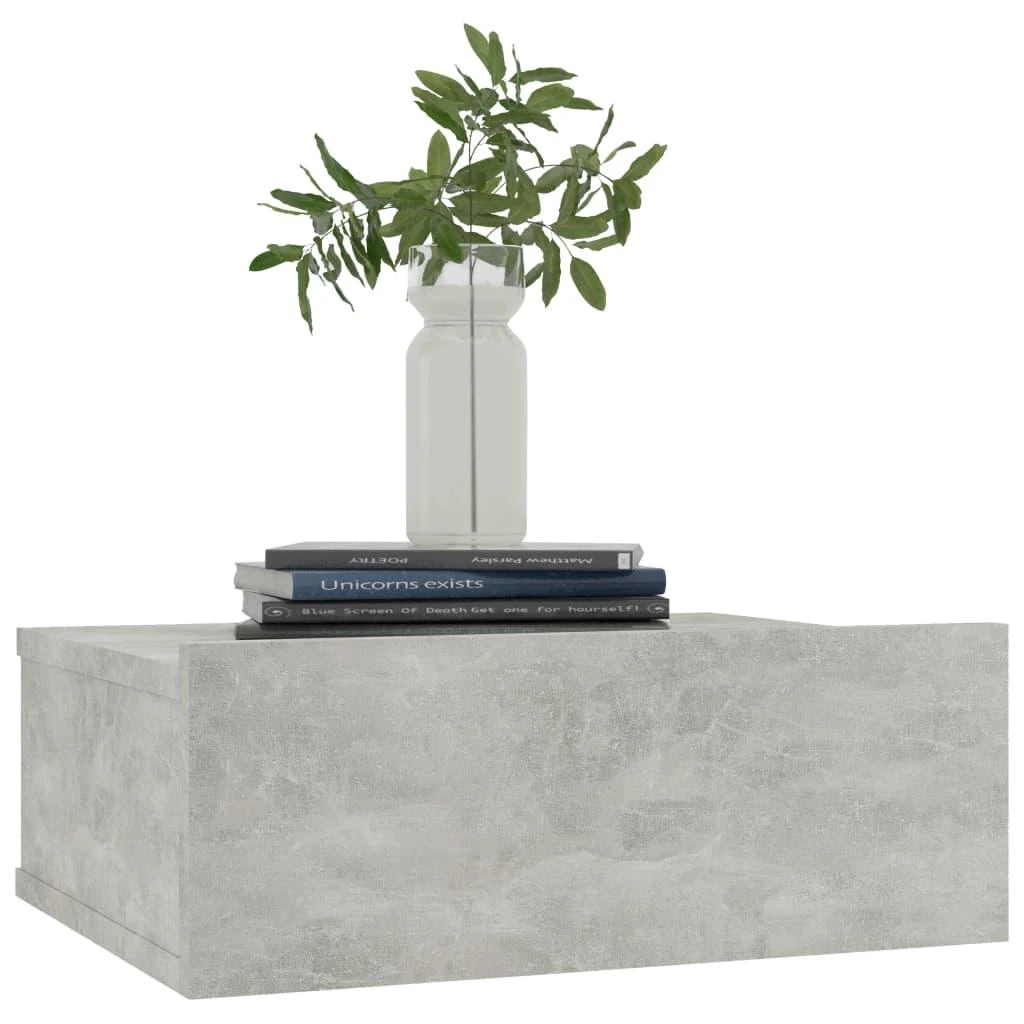 Naktiniai staliukai, 2vnt., betono, 40x30x15cm, mediena