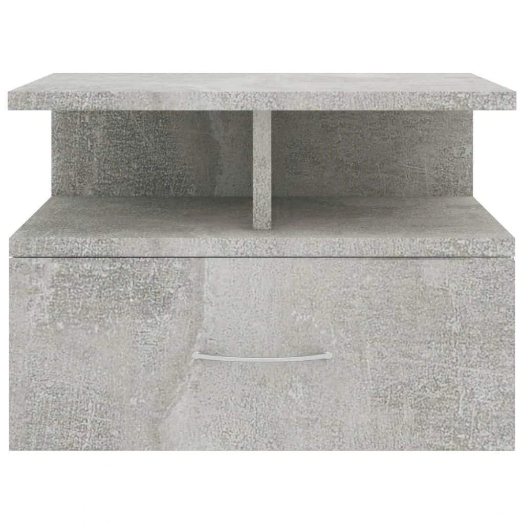 Pakabinamas naktinis staliukas, betono, 40x31x27cm, mediena