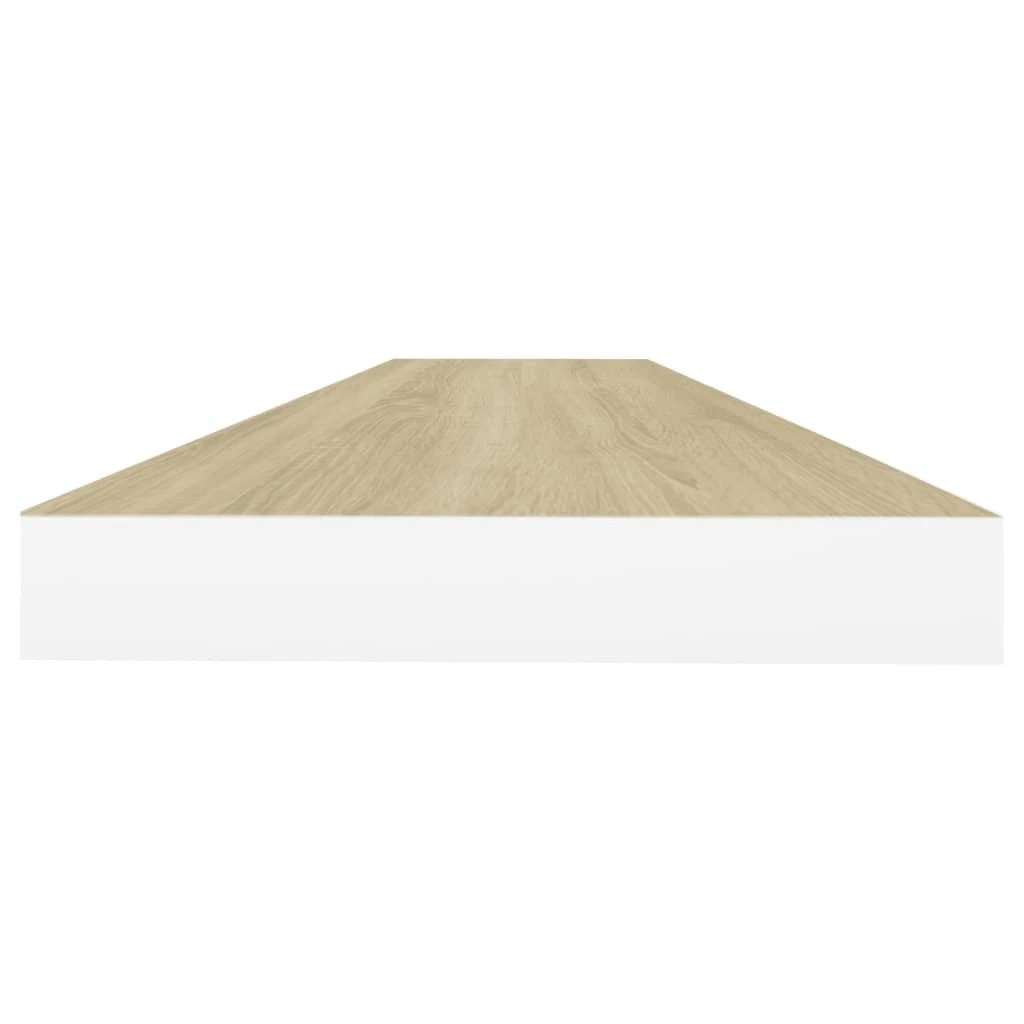 Pakabinama sieninė lentyna, ąžuolo/balta, 120x23,5x3,8cm, MDF