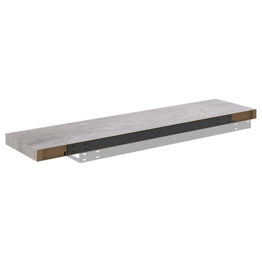 Pakabinama sieninė lentyna, betono pilka, 90x23,5x3,8cm, MDF