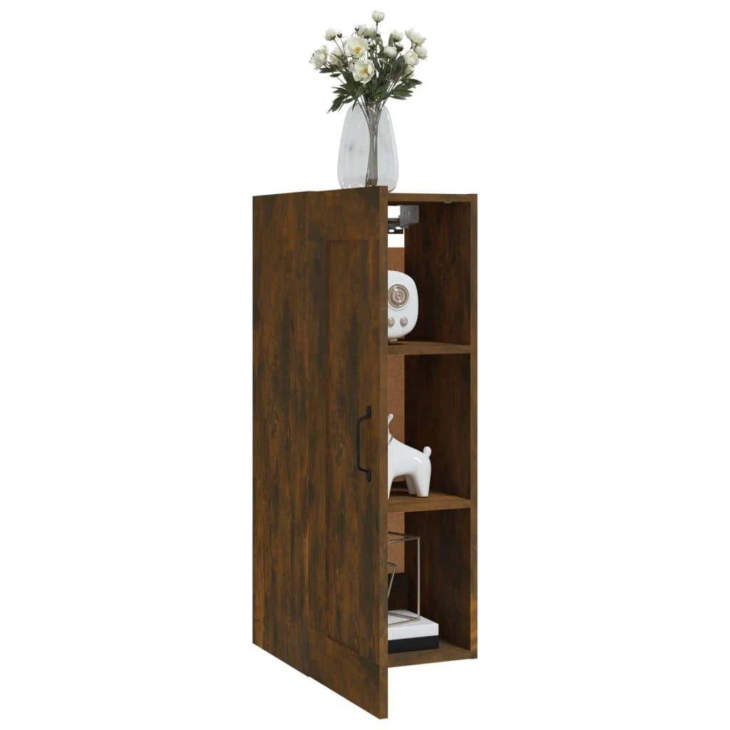 Pakabinama spintelė, dūminio ąžuolo, 35x34x90 cm, mediena