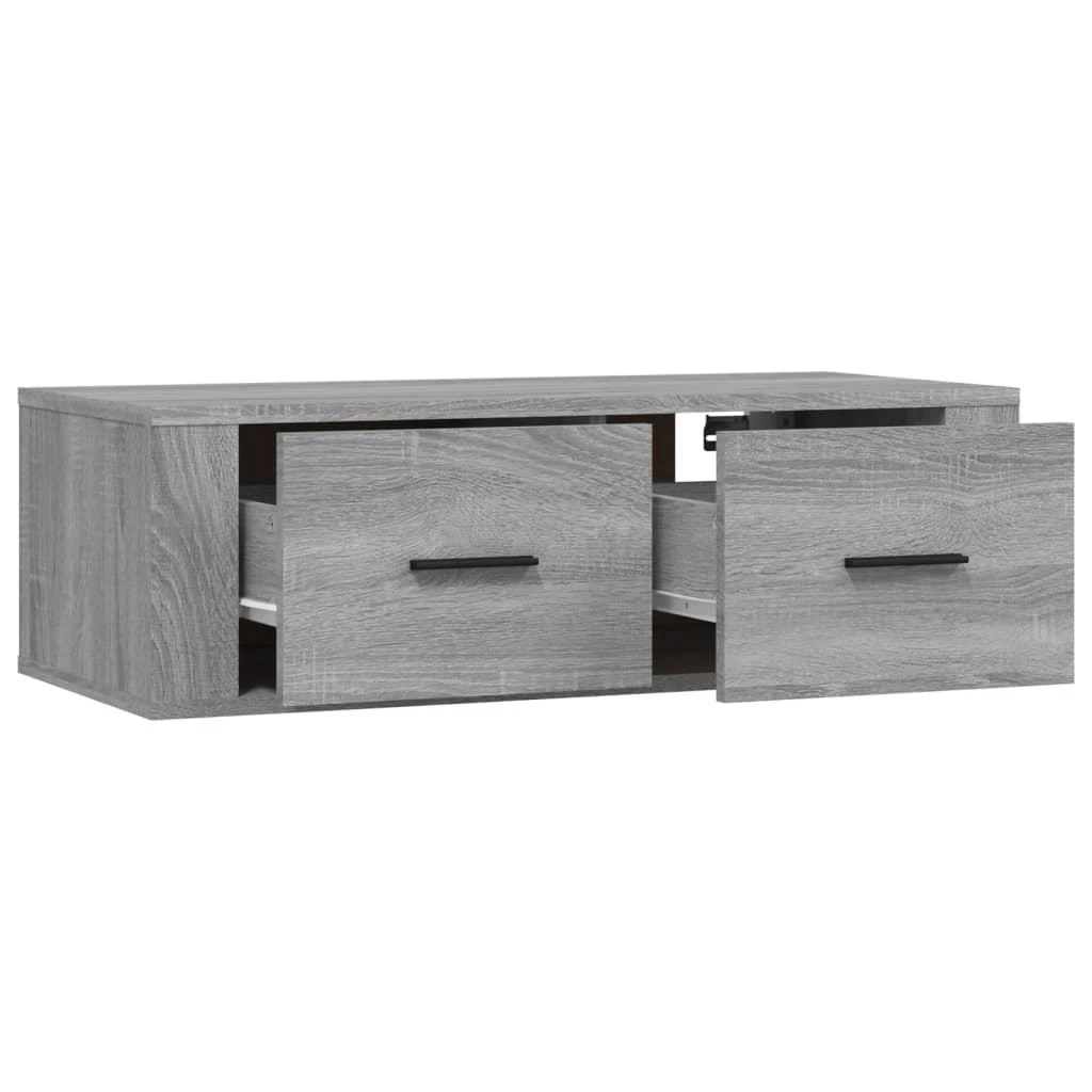 TV staliukas Pakabinama TV spintelė, pilka ąžuolo, 80x36x25cm, mediena
