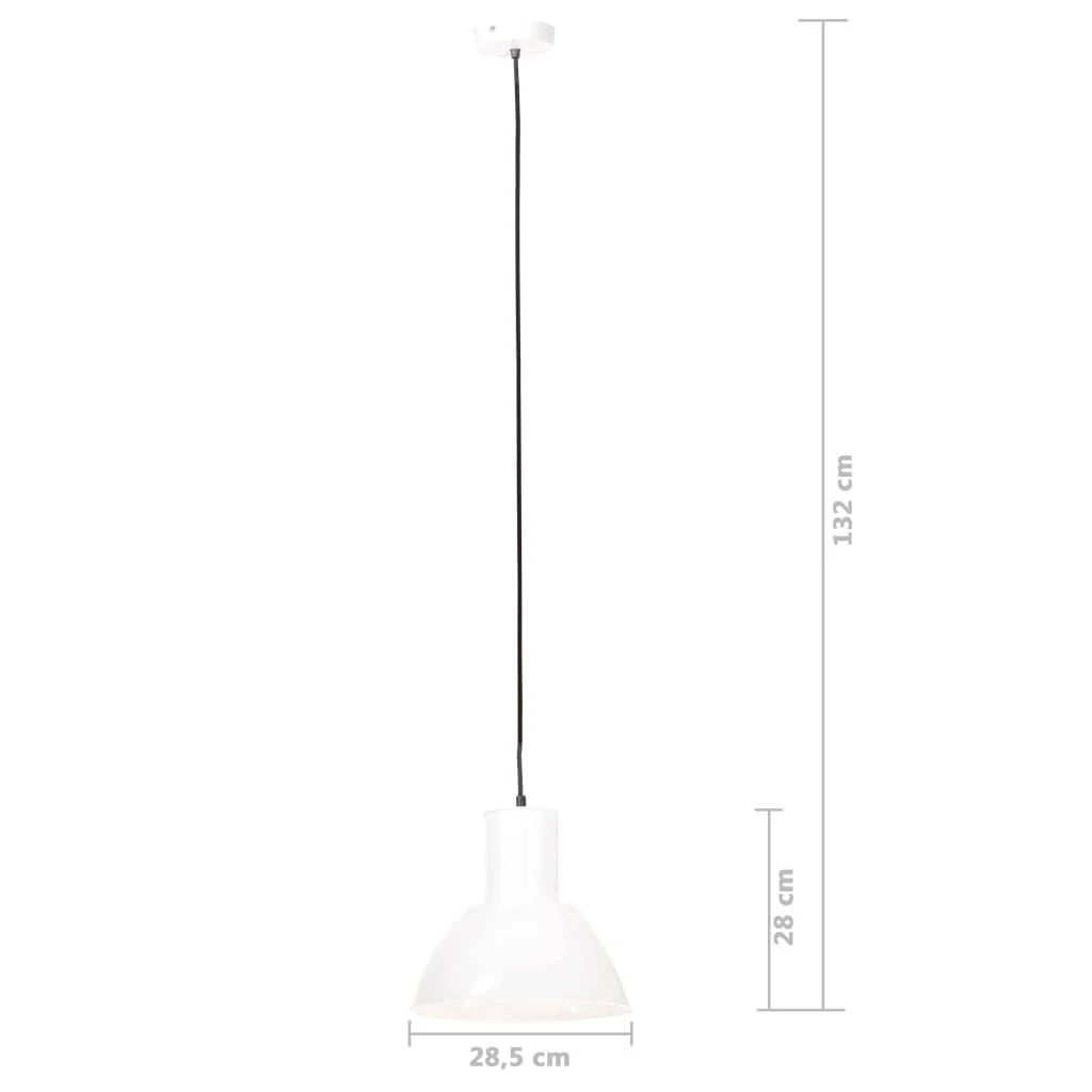 Pakabinamas šviestuvas, baltas, 28,5cm, 25W, apskritas, E27