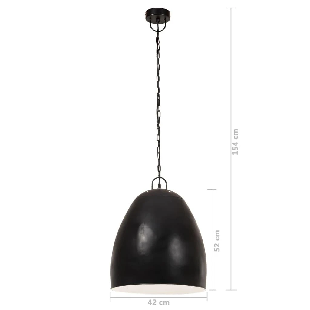 Pakabinamas šviestuvas, juodas, 42cm, 25W, apskritas, E27
