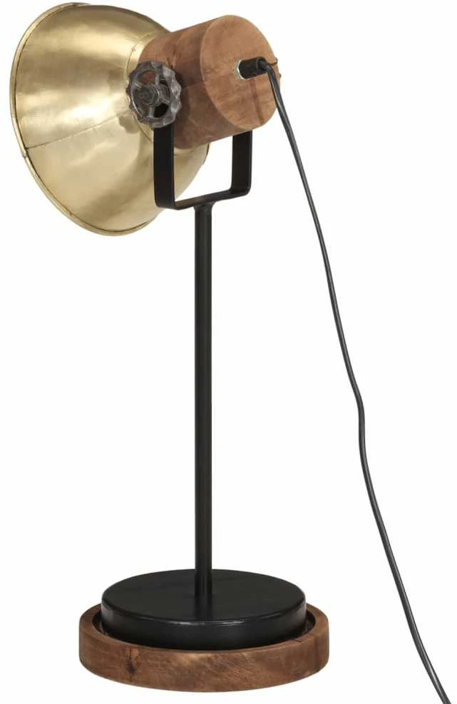 Rašomojo stalo šviestuvas, žalvario, 17x17x50cm, 25W, E27