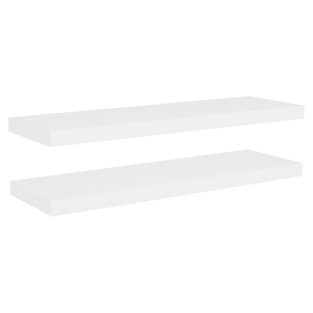 Pakabinamos lentynos, 2vnt., ąžuolo/baltos, 80x23,5x3,8cm, MDF