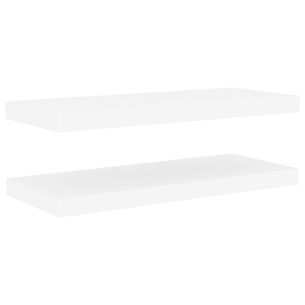 Pakabinamos lentynos, 2vnt., ąžuolo/baltos, 60x23,5x3,8cm, MDF