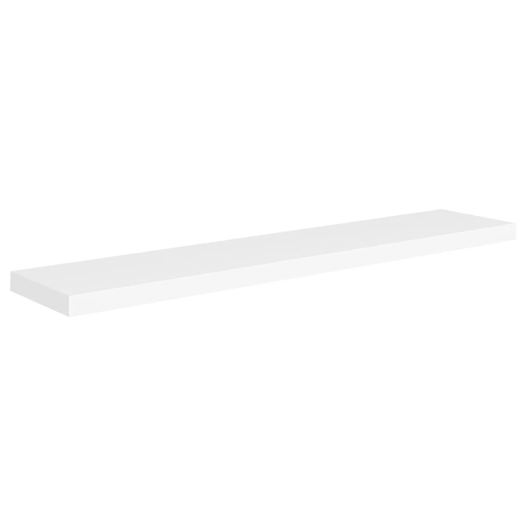 Pakabinamos lentynos, 2vnt., baltos, 120x23,5x3,8cm, MDF