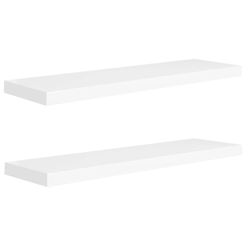 Pakabinamos lentynos, 2vnt., baltos, 90x23,5x3,8cm, MDF