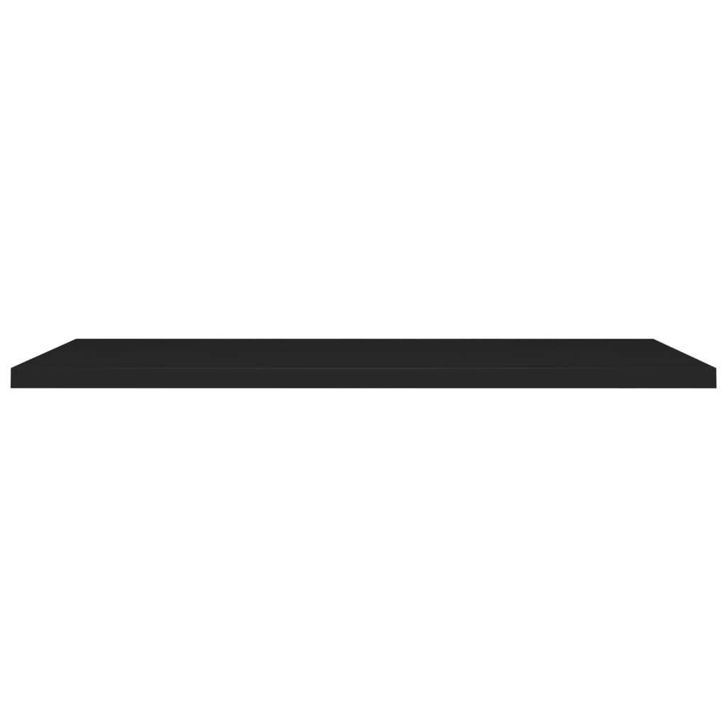 Pakabinamos lentynos, 2vnt., juodos, 120x23,5x3,8cm, MDF