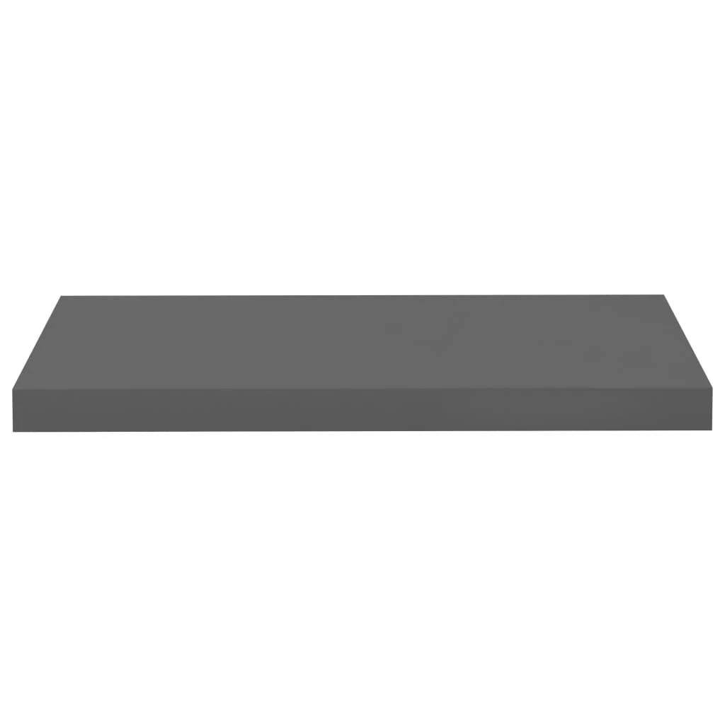 Pakabinamos lentynos, 2vnt., pilkos, 60x23,5x3,8cm, MDF