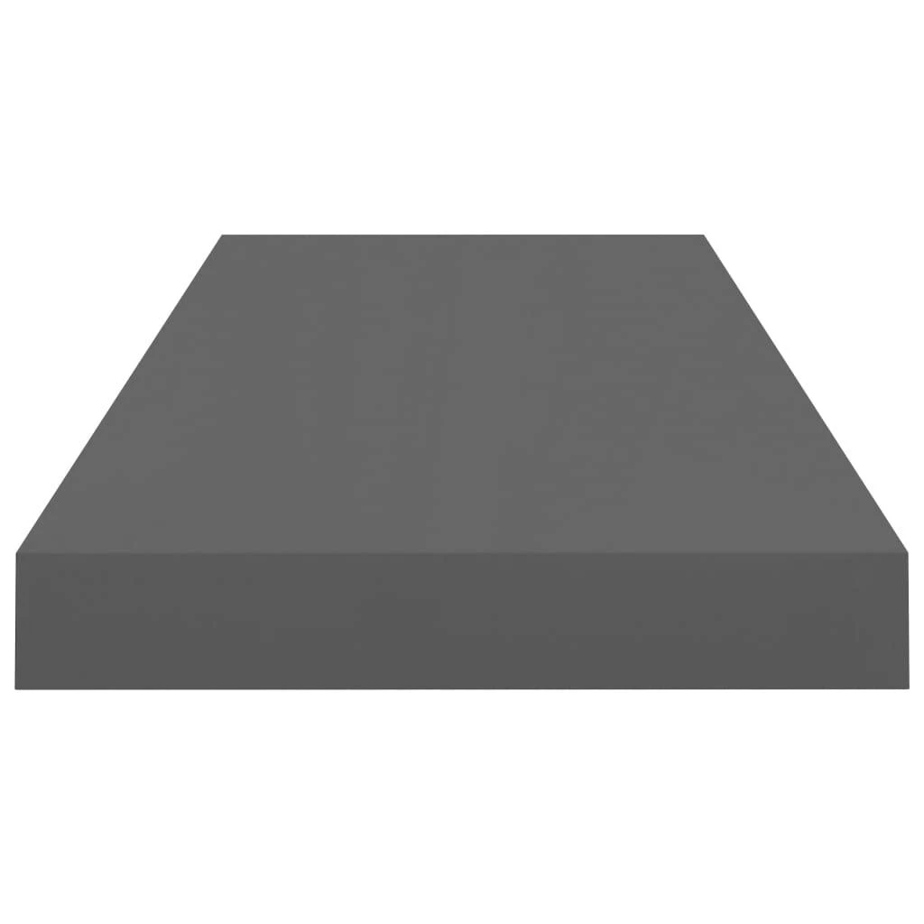 Pakabinamos lentynos, 2vnt., pilkos, 60x23,5x3,8cm, MDF