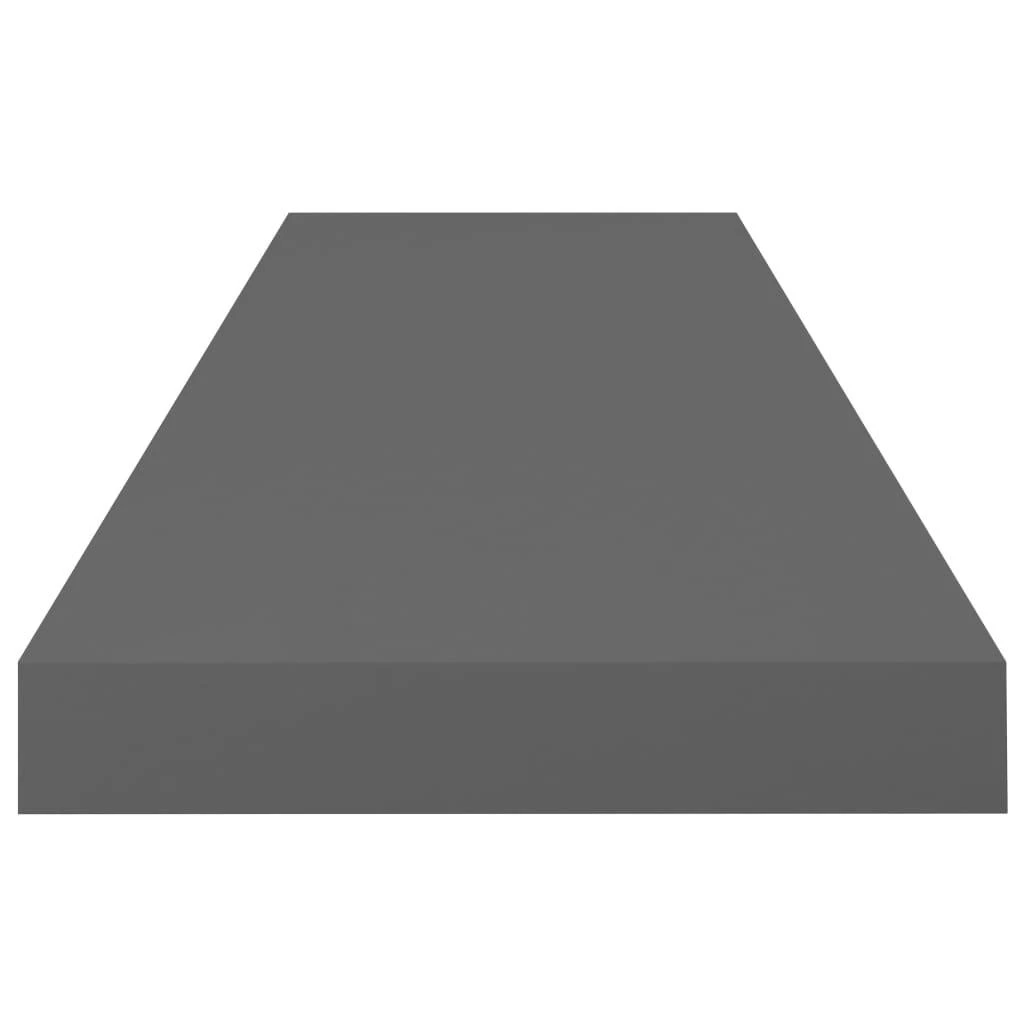 Pakabinamos lentynos, 2vnt., pilkos, 80x23,5x3,8cm, MDF
