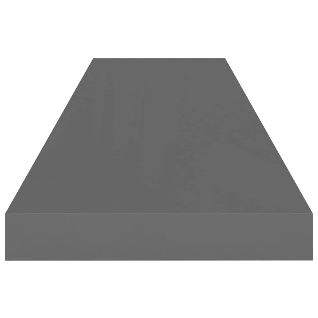 Pakabinamos lentynos, 2vnt., pilkos, 90x23,5x3,8cm, MDF
