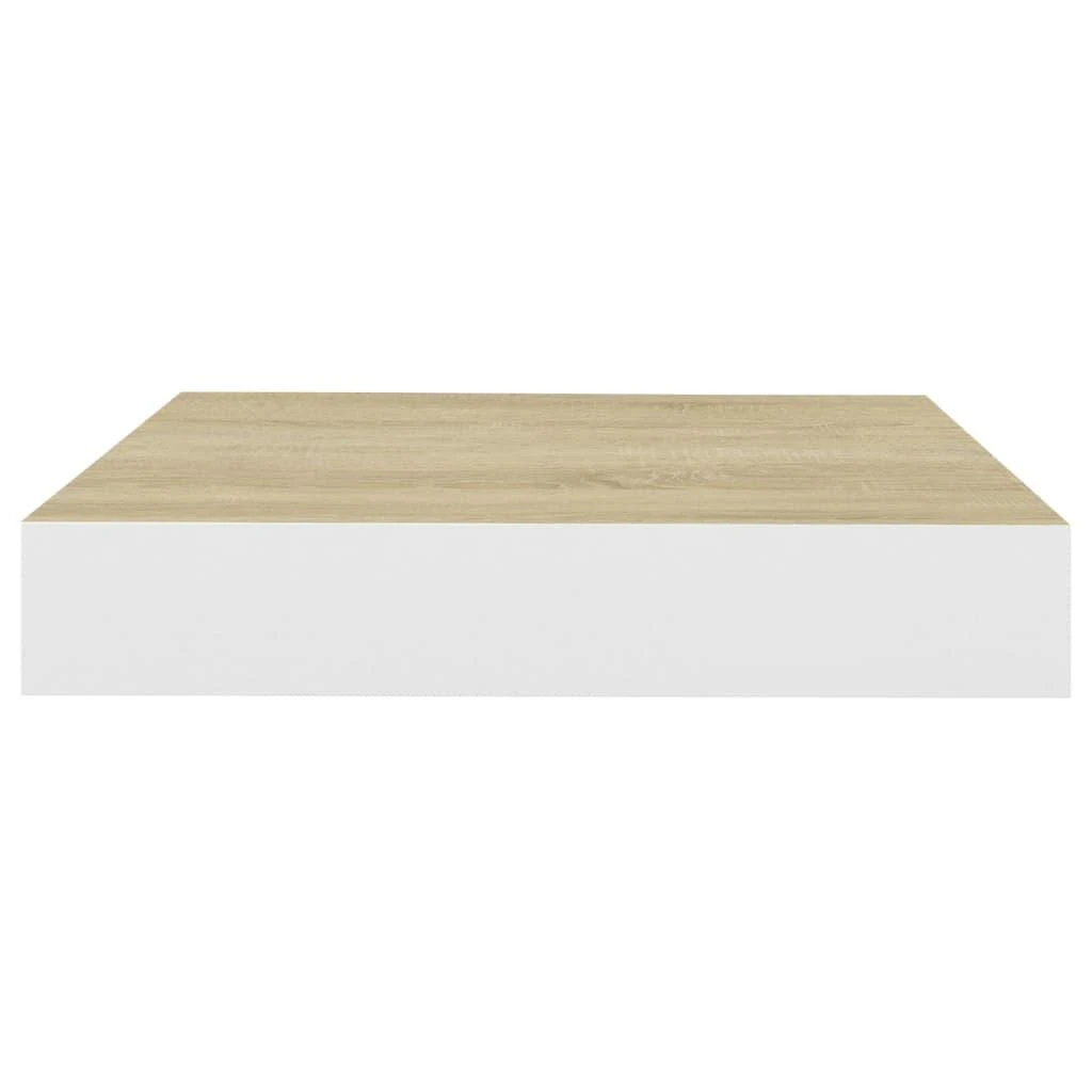 Pakabinamos lentynos, 4vnt., ąžuolo/baltos, 23x23,5x3,8cm, MDF