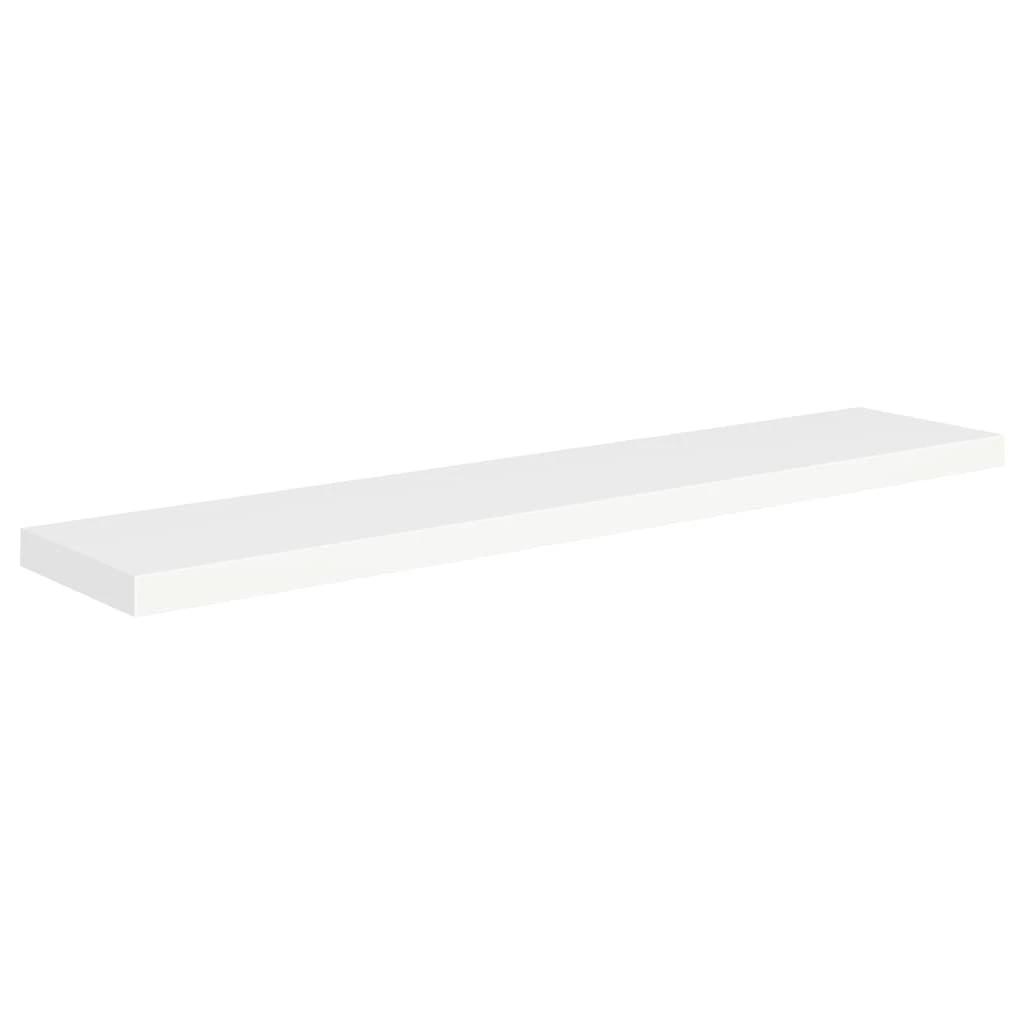 Pakabinamos lentynos, 4vnt., baltos, 120x23,5x3,8cm, MDF