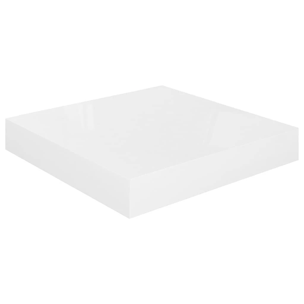 Pakabinamos lentynos, 4vnt., baltos, 23x23,5x3,8cm, MDF