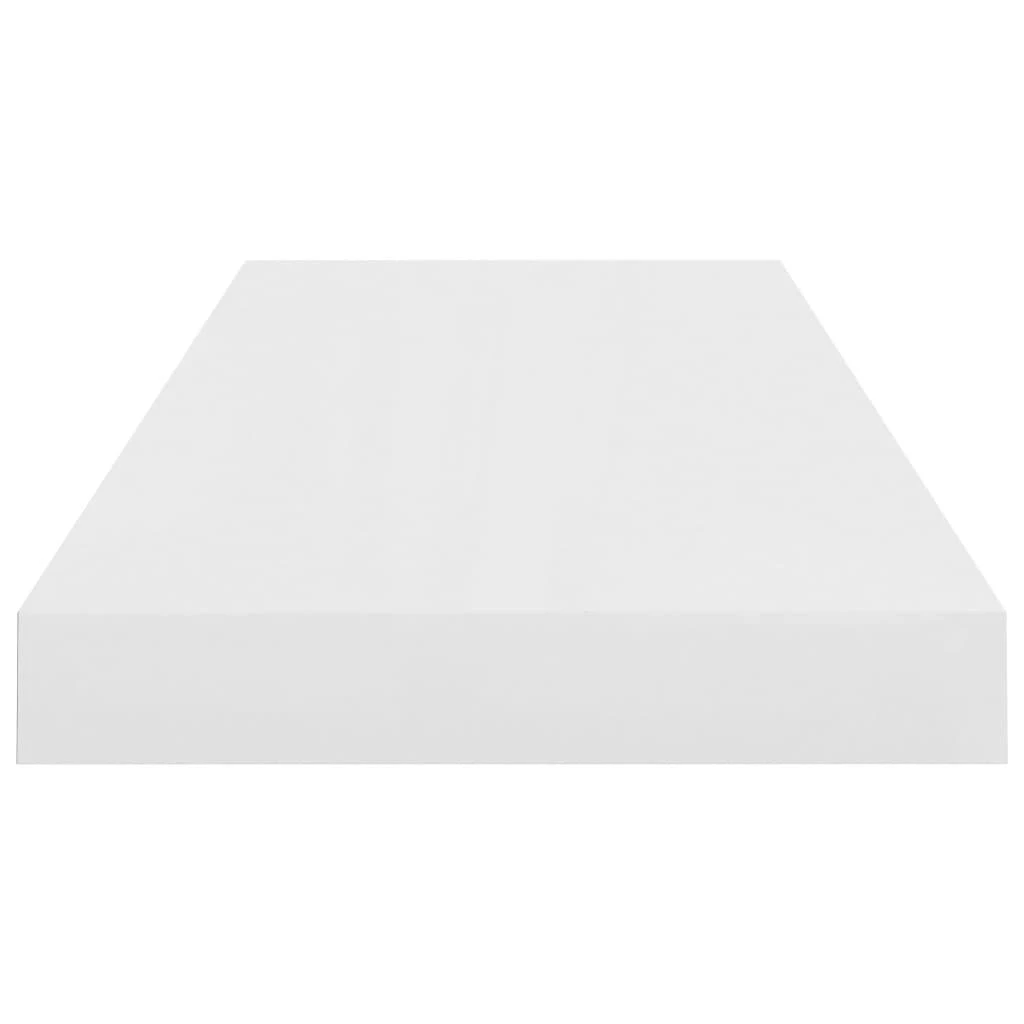 Pakabinamos lentynos, 4vnt., baltos, 60x23,5x3,8cm, MDF