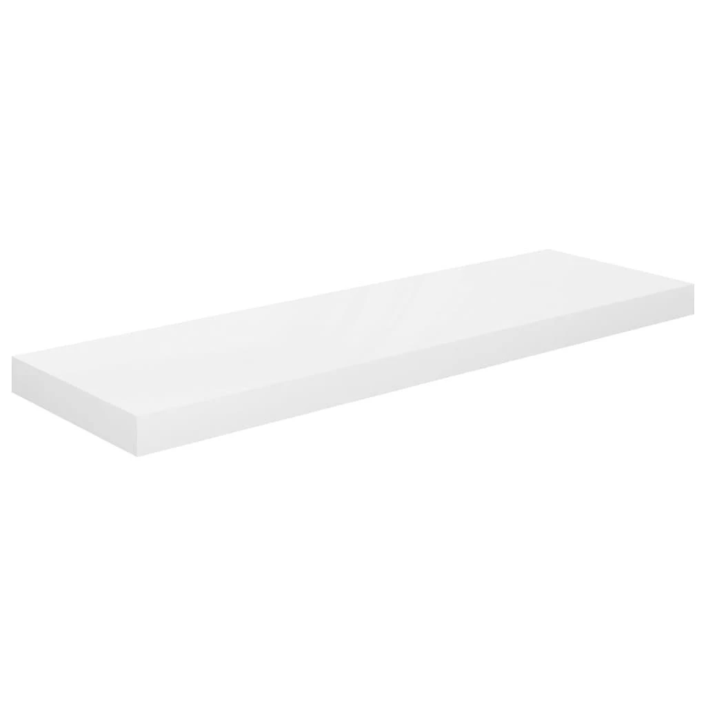 Pakabinamos lentynos, 4vnt., baltos, 80x23,5x3,8cm, MDF