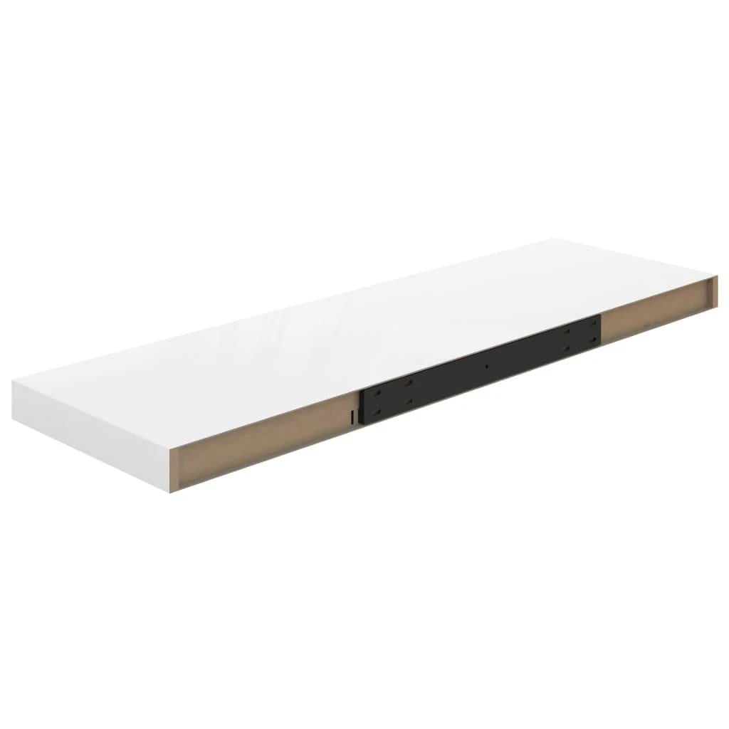 Pakabinamos lentynos, 4vnt., baltos, 80x23,5x3,8cm, MDF