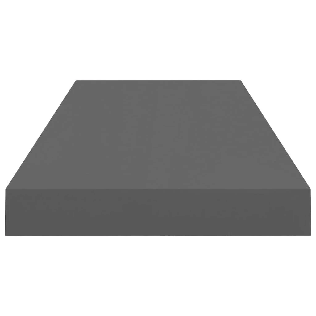 Pakabinamos lentynos, 4vnt., pilkos, 60x23,5x3,8cm, MDF