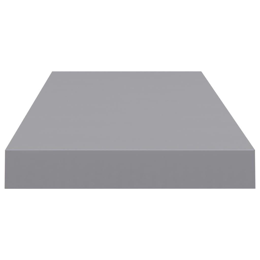 Pakabinamos lentynos, 4vnt., pilkos, 60x23,5x3,8cm, MDF